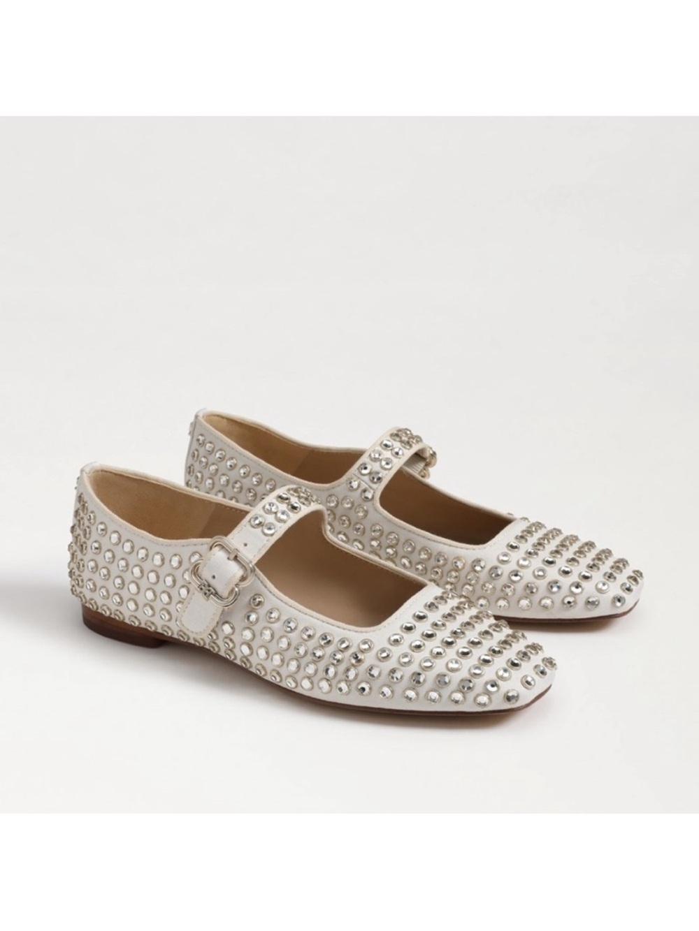 Sam Edelman White Studded Mary Jane Flats Michaela